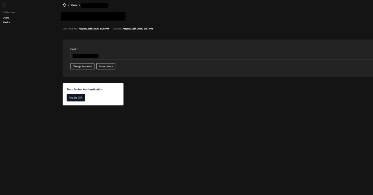 Payload 2FA Dashboard